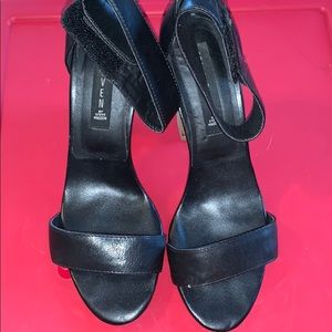 Steven by steve madden Black strap block heels